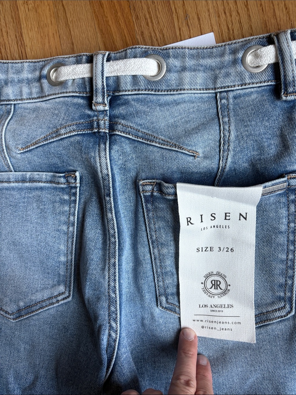 RISEN size 3/26 High-Rise barrel Light Blue Women’s Jeans - Picture 7 of 8